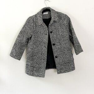 Mango Kids - Marbled Knitted Coat Black - 10
